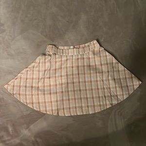 Pink SHEIN Plaid Skirt